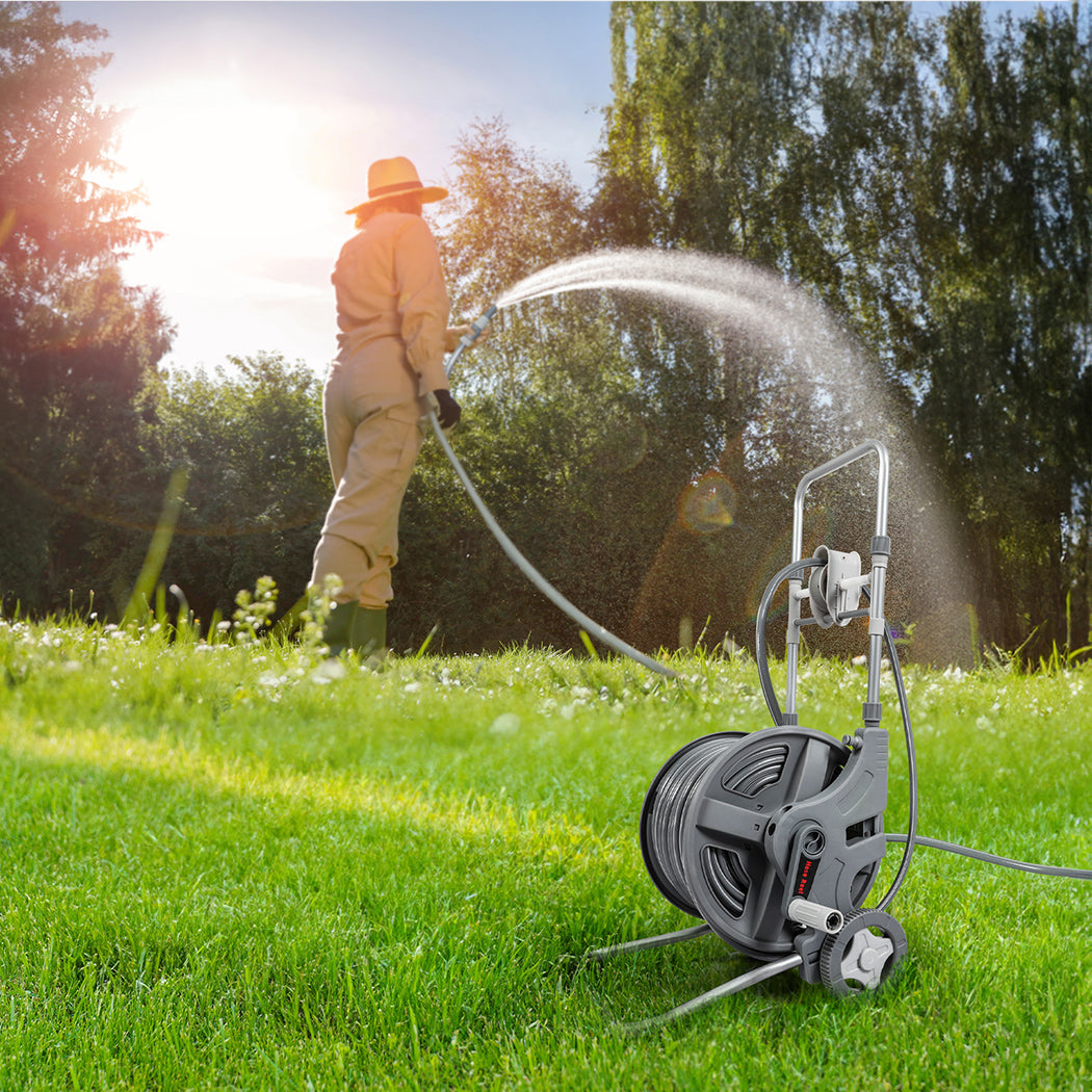 Portable Hose Reel 45M Grey 11x15cm