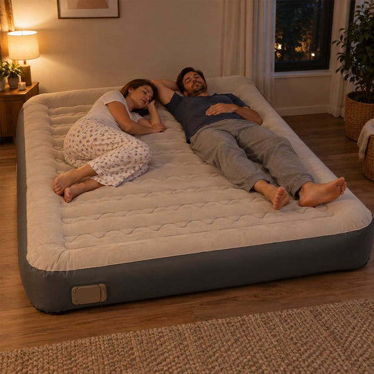 Inflatable Mattress Tpu Air Bed Grey 190x150x22cm