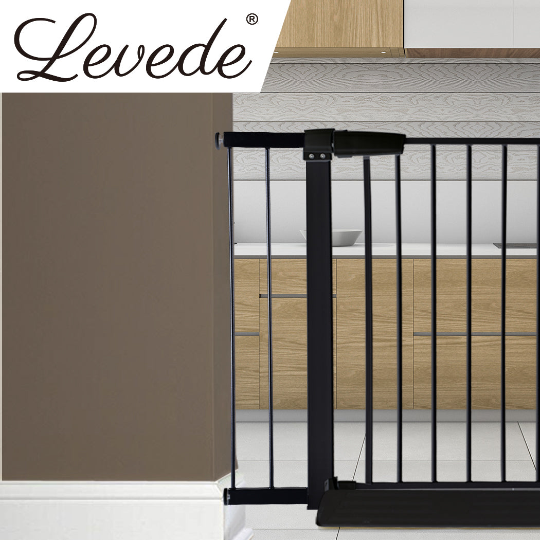 Baby Safety Gate Adjustable Pet Black 10cm Extension | Kids Security