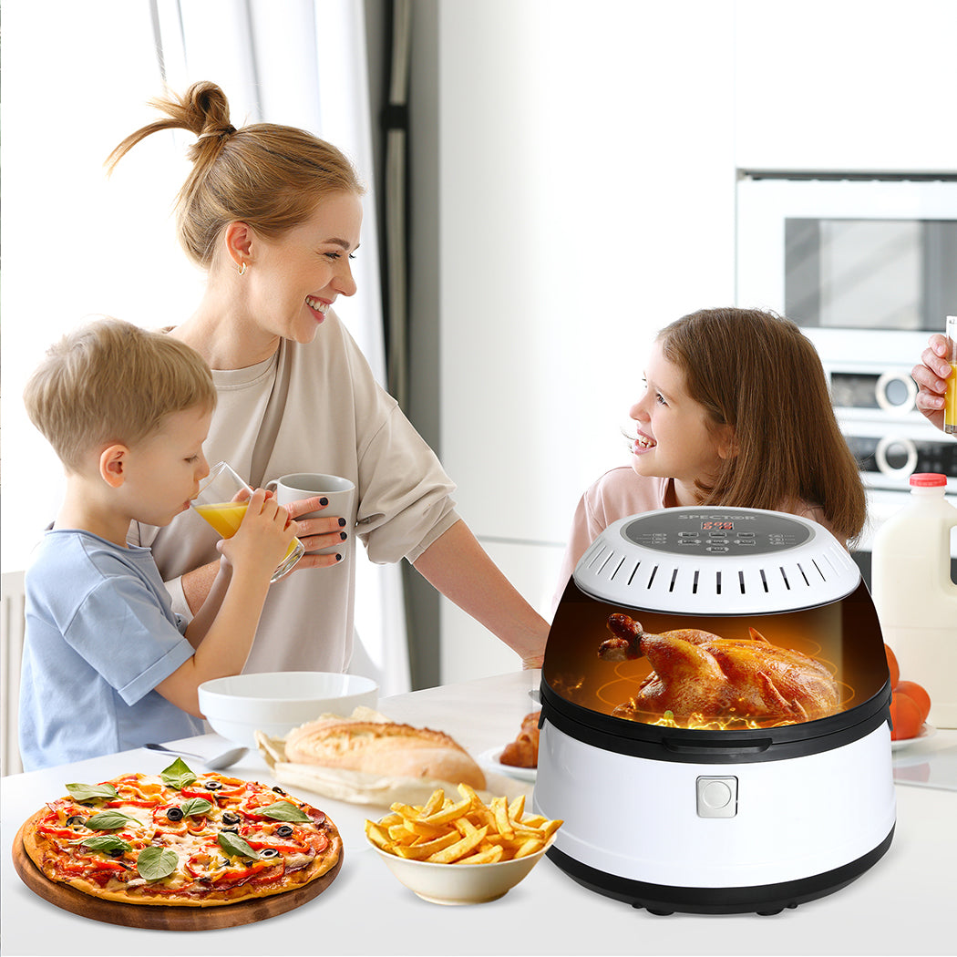 Contemporary 12L Air Fryer Convection Oven White Colour  Soft Cushion
