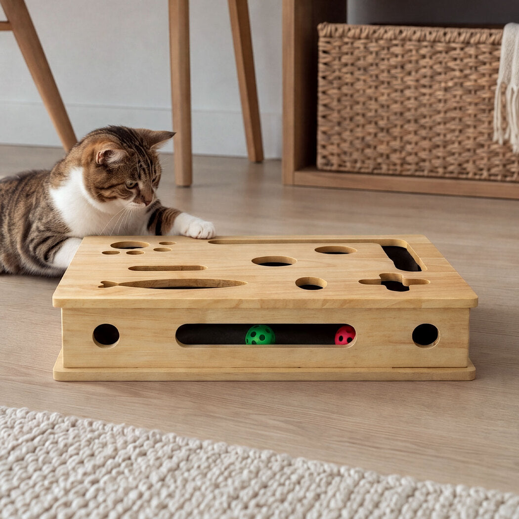 Cat Nail File Scratcher Large Wood 39x30x8cm