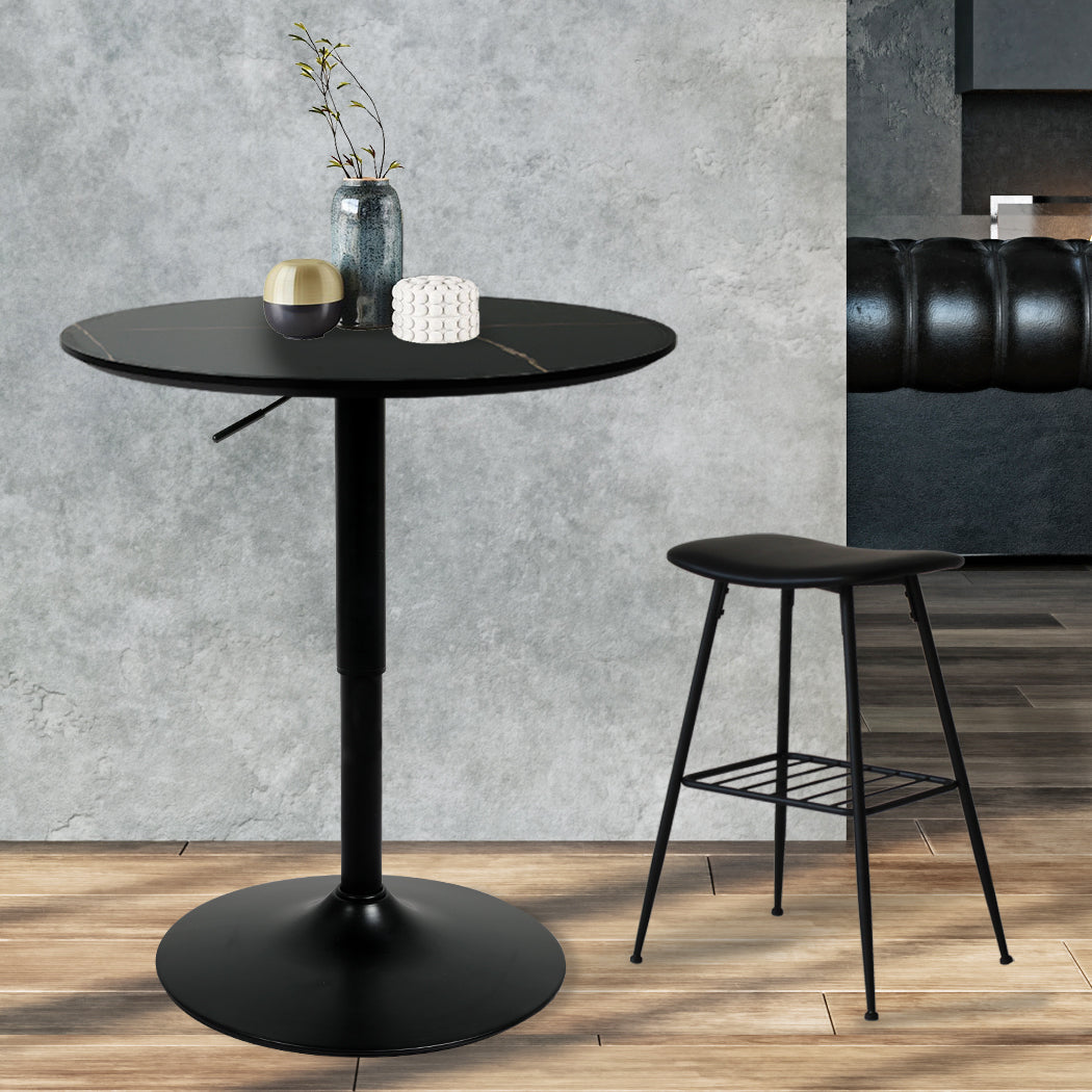 Bar Table Swivel Black