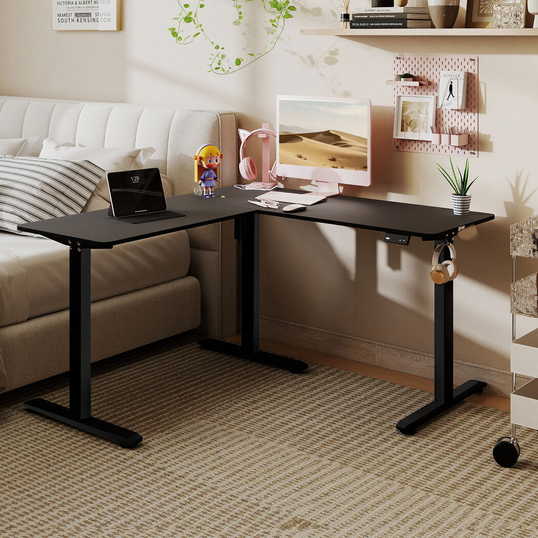 Electric Standing Desk Adjustable Height 130x130x72cm