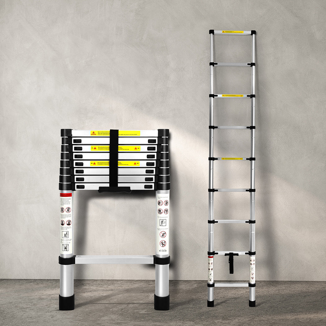 Multipurpose Ladder Telescopic 2.6M Silver