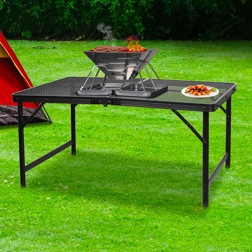 Portable Grill Table BBQ 90x60x40cm