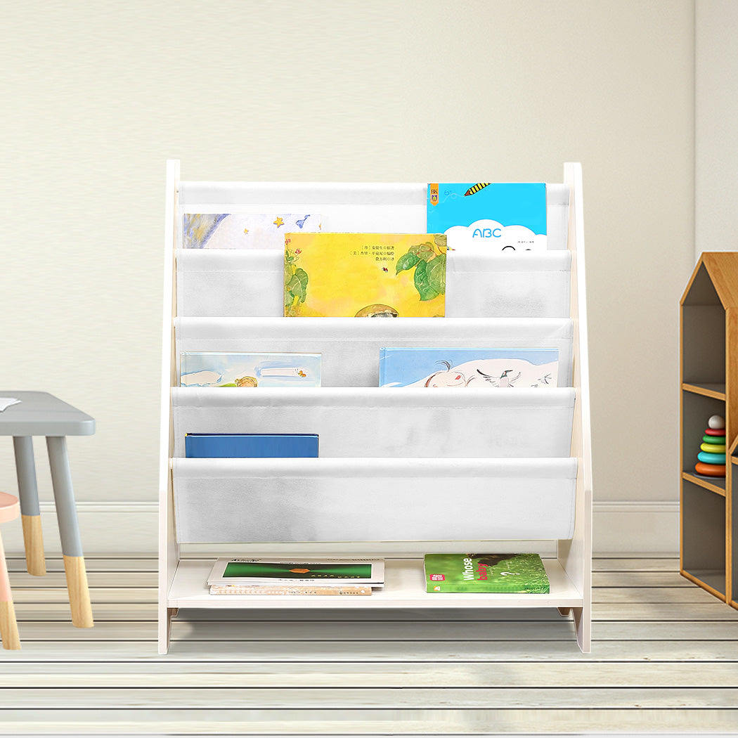 Kids Bookshelf Bookcase Magazine Rack Wooden Organiser Shelf Rack Children