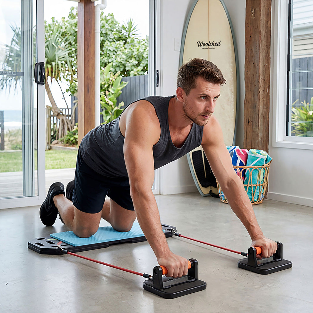 Push Up Board Set Resistance Bands Home Gym | Simpledeals