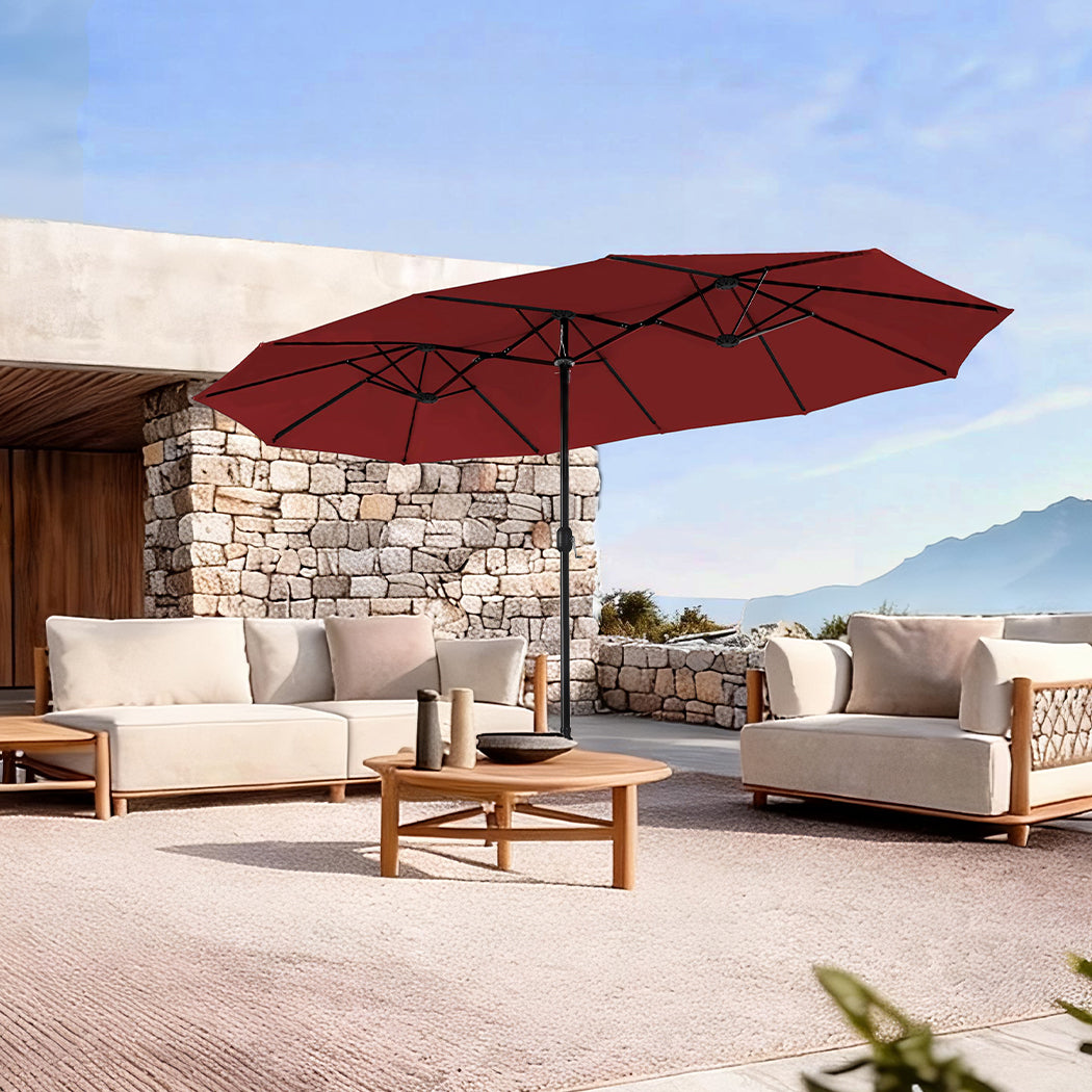 Large Red Parasol Umbrella 200x380x233cm