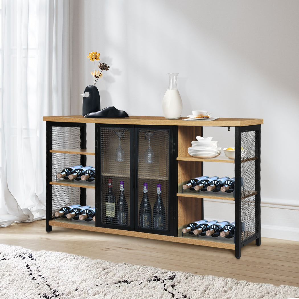 Bar Cabinet Buffet Sideboard Oak