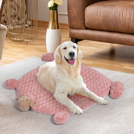 Pet Bed Cat Calming Beds Dog Squeaky L Pink Large, Toys Cushion Puppy Kennel