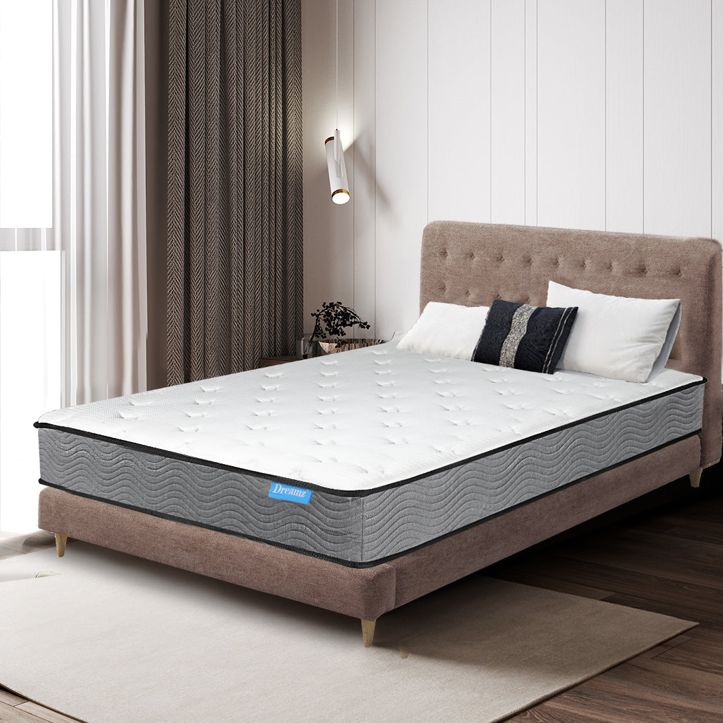 Queen Mattress Pocket Spring Pillow Top Soft Comfort Layer