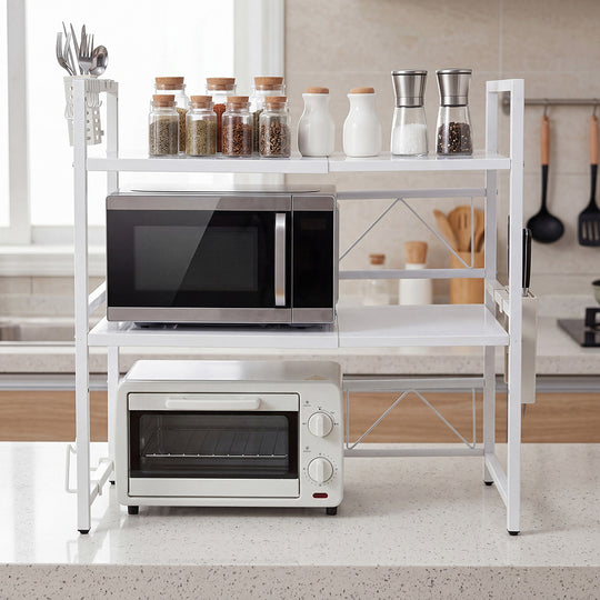 Microwave Shelf 3 Tier Adjustable Kitchen Rack - Home & Garden
