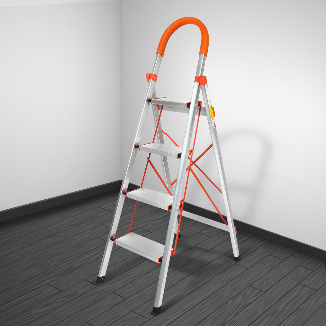 4 Step Ladder Folding Aluminium