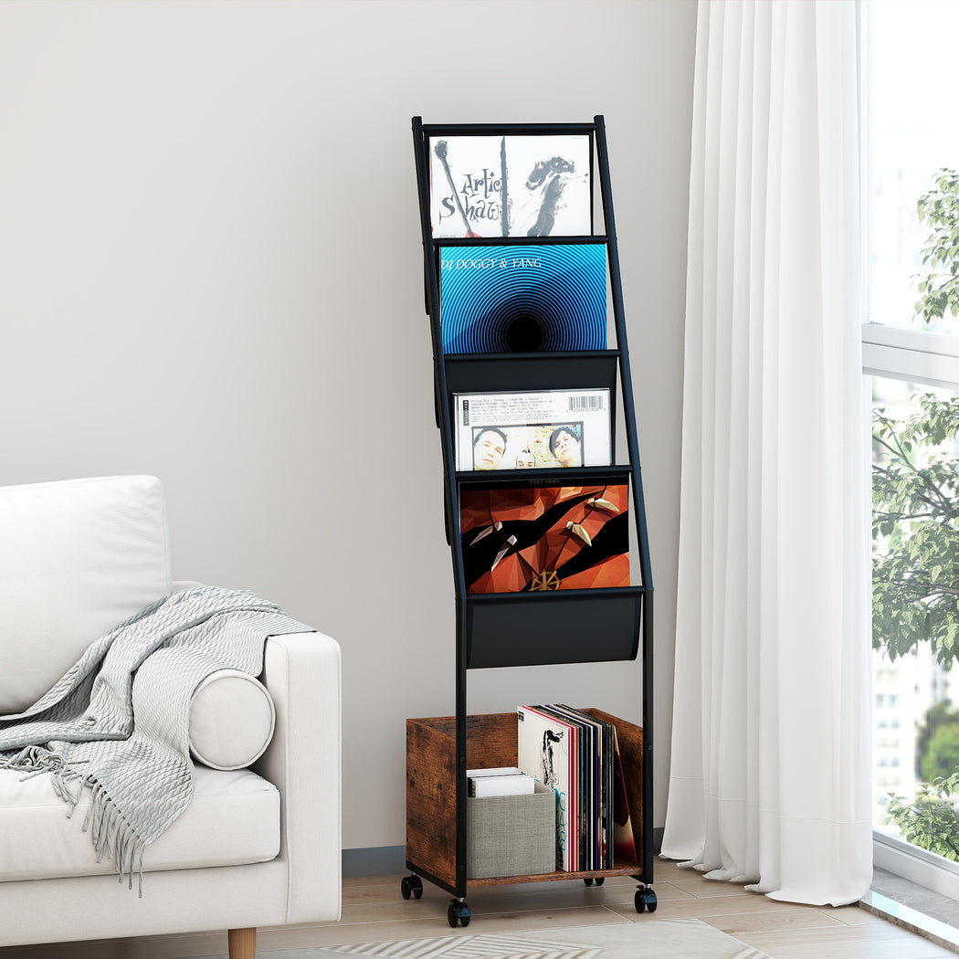 Vinyl Record Stand Storage Rack 39x30x150cm