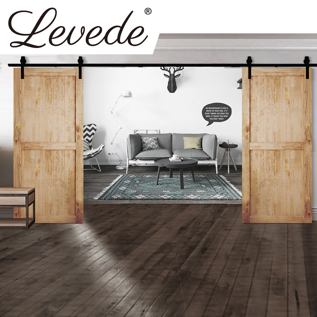 3.66m Antique Classic Style Double Sliding Door Hardware Track Set