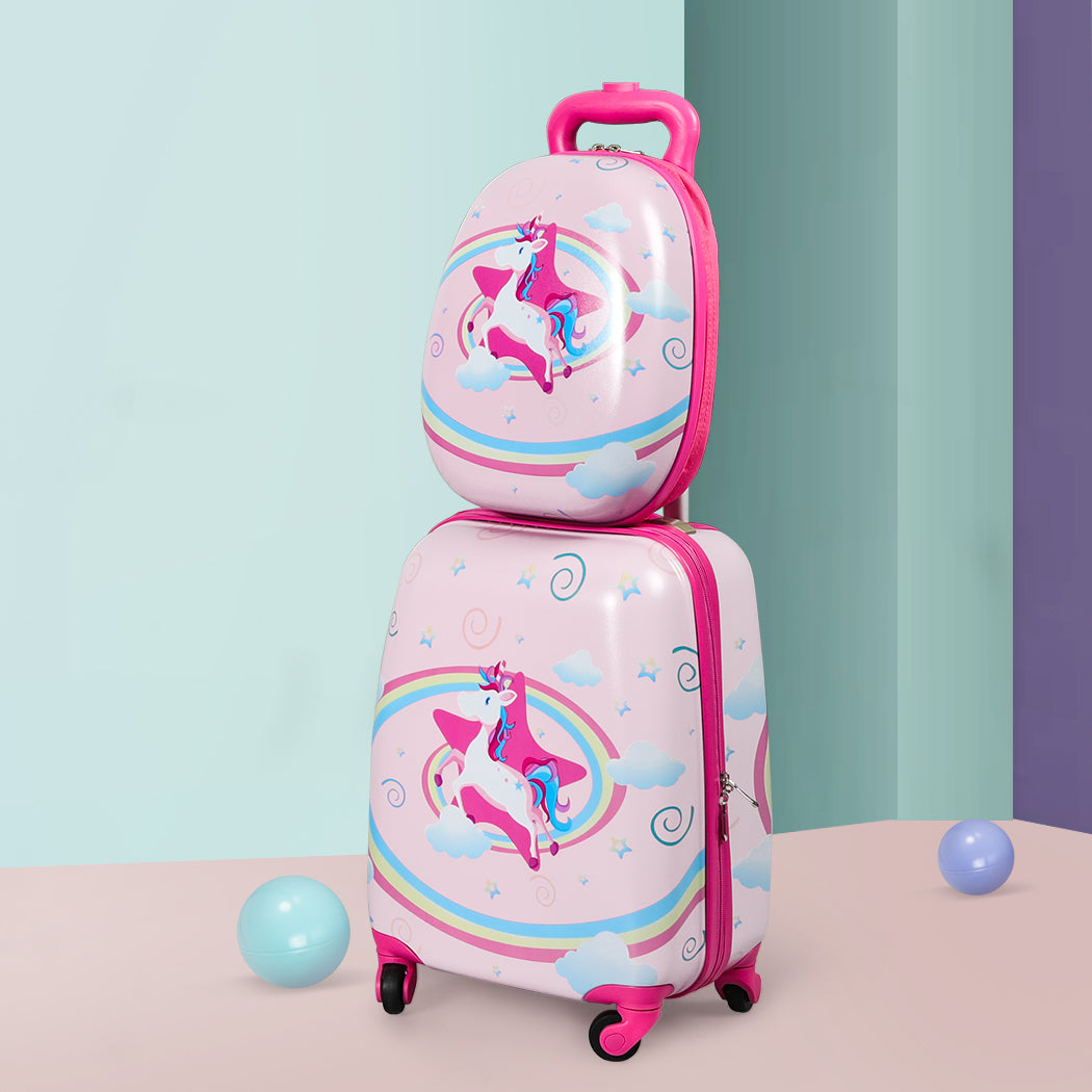 16''13'' 2PCS Kids Luggage Set Unicorn