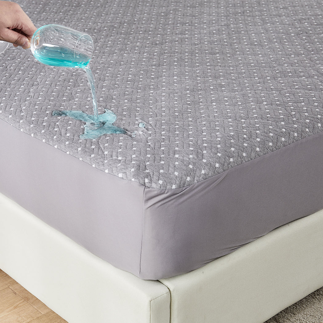 Queen Bamboo Mattress Protector Topper Soft Waterproof Bed Cover