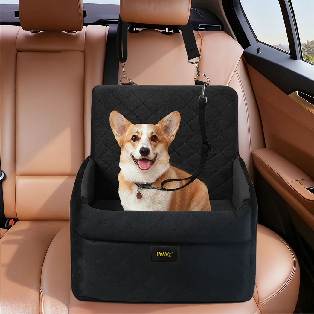 Pet Car Seat Booster Velvet Travel Bed 51x51x50cm