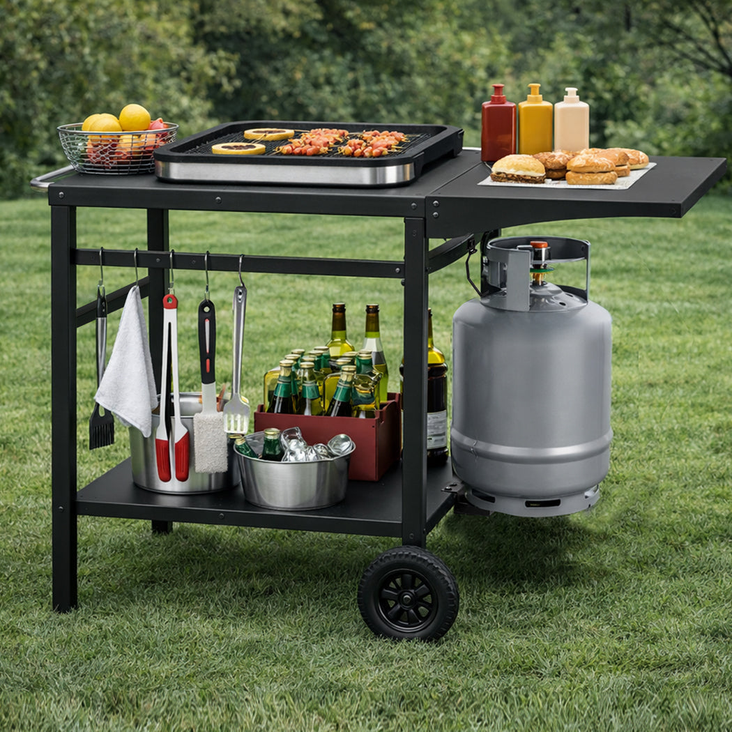 Outdoor Kitchen Cart Foldable BBQ Prep Table