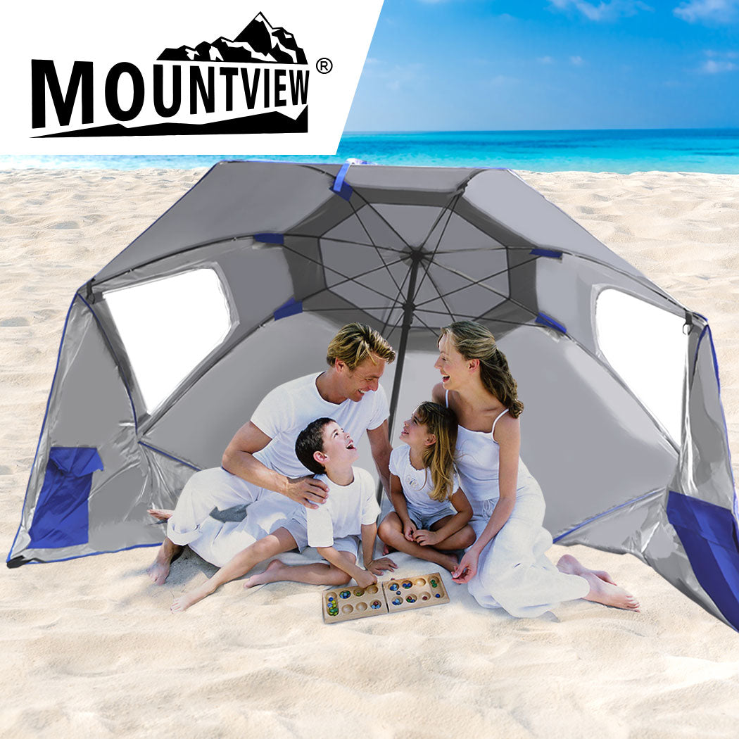 Beach Umbrella Outdoor Umbrellas Blue 2.13M