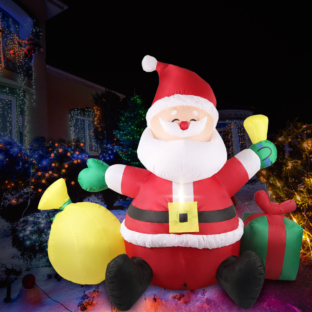 Inflatable Christmas Outdoor with Decorations Santa Led Lights