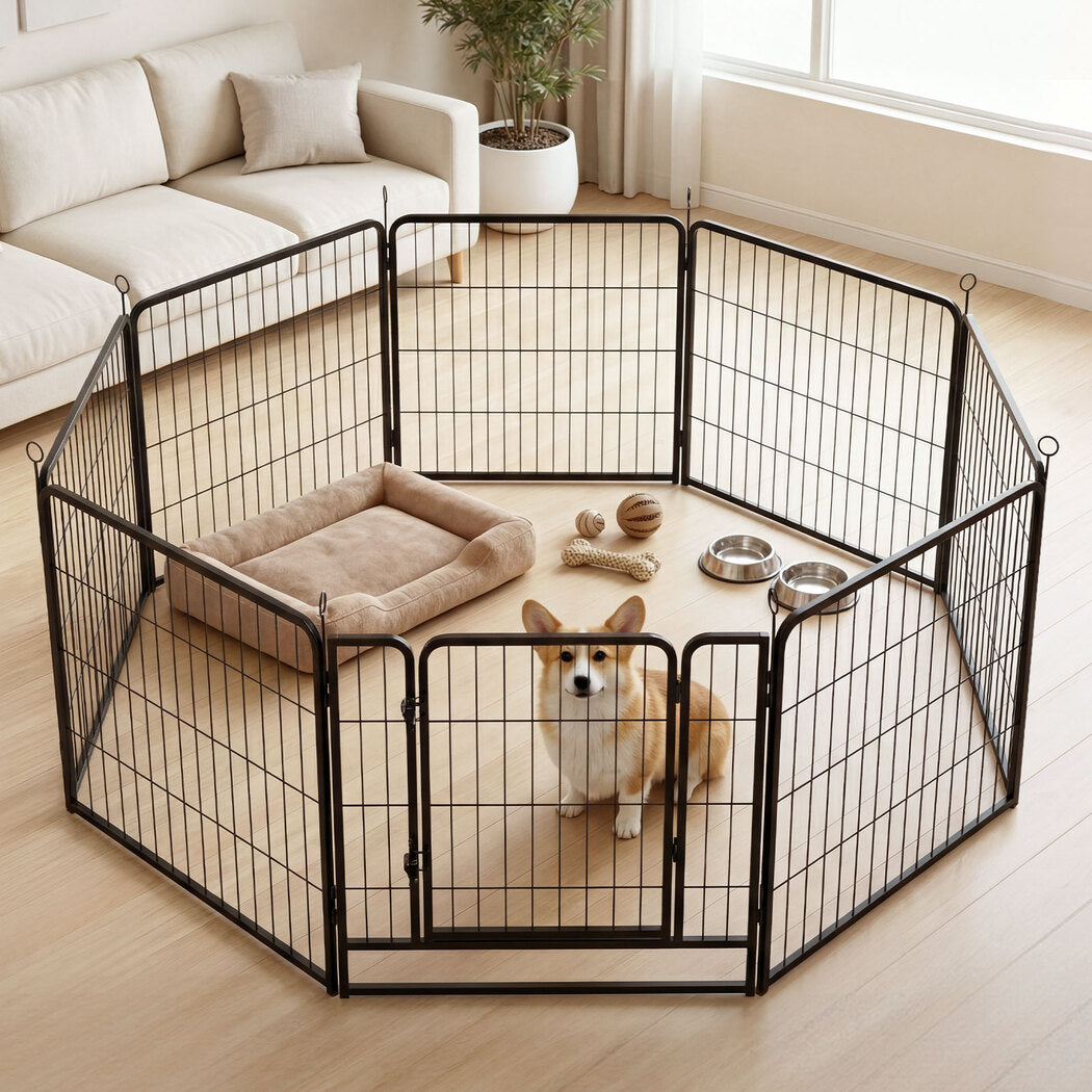Dog Playpen Folding Steel Pen 68x80cm