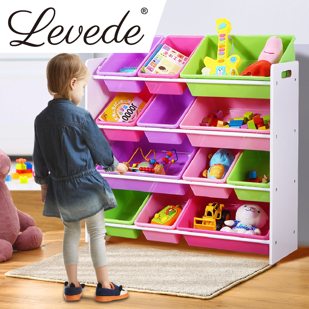 12Bins Kids Toy Box Bookshelf