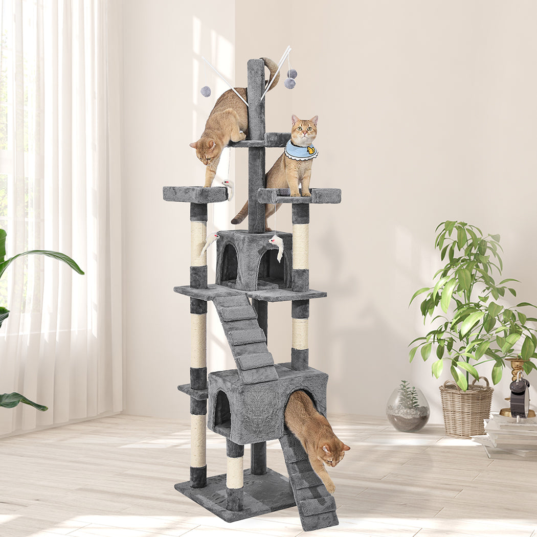 Cat Tree Scratching Post Scratcher Grey