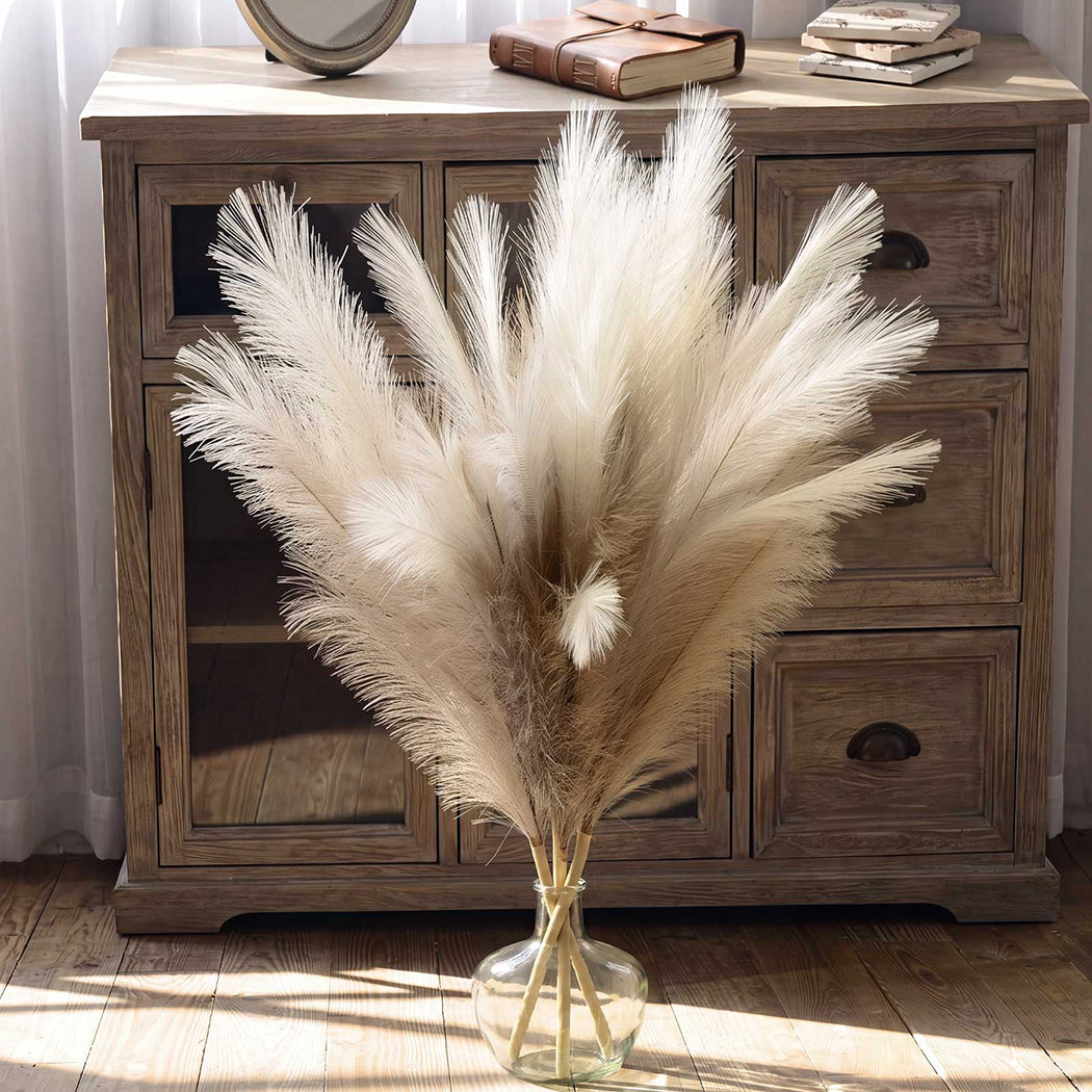 Artificial Pampas Grass Brown 3Pcs