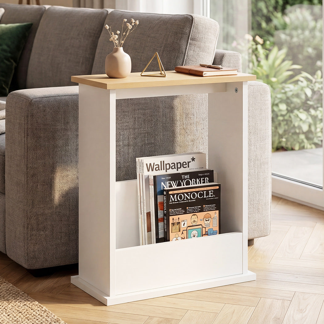 Slim Side Table Magazine Rack Storage | Simpledeals