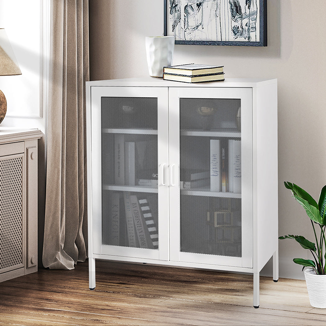 Storage Cabinet Steel Kitchen White