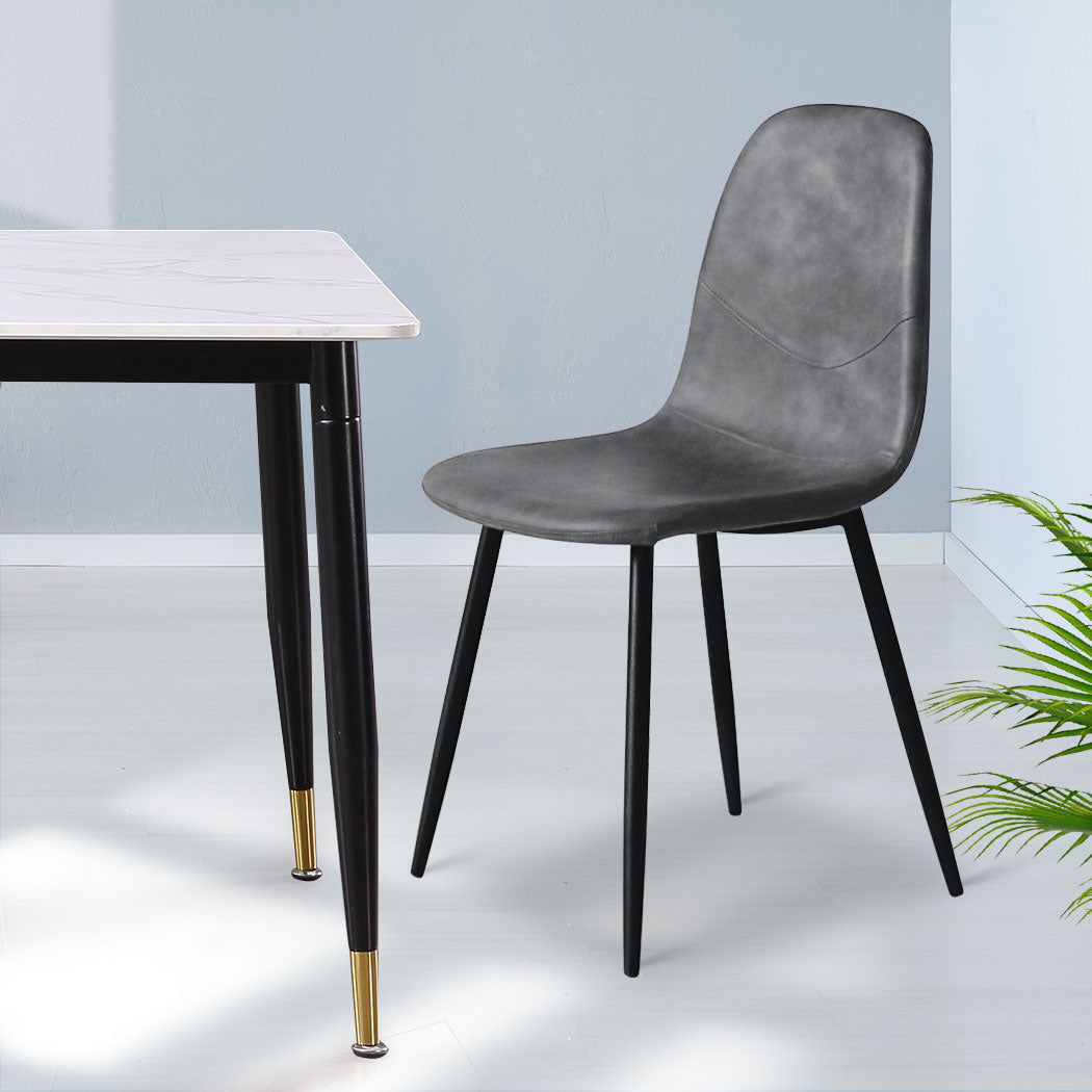 Elegant 8x Dining Chairs Kitchen Eames  Easy Assembly Classic
