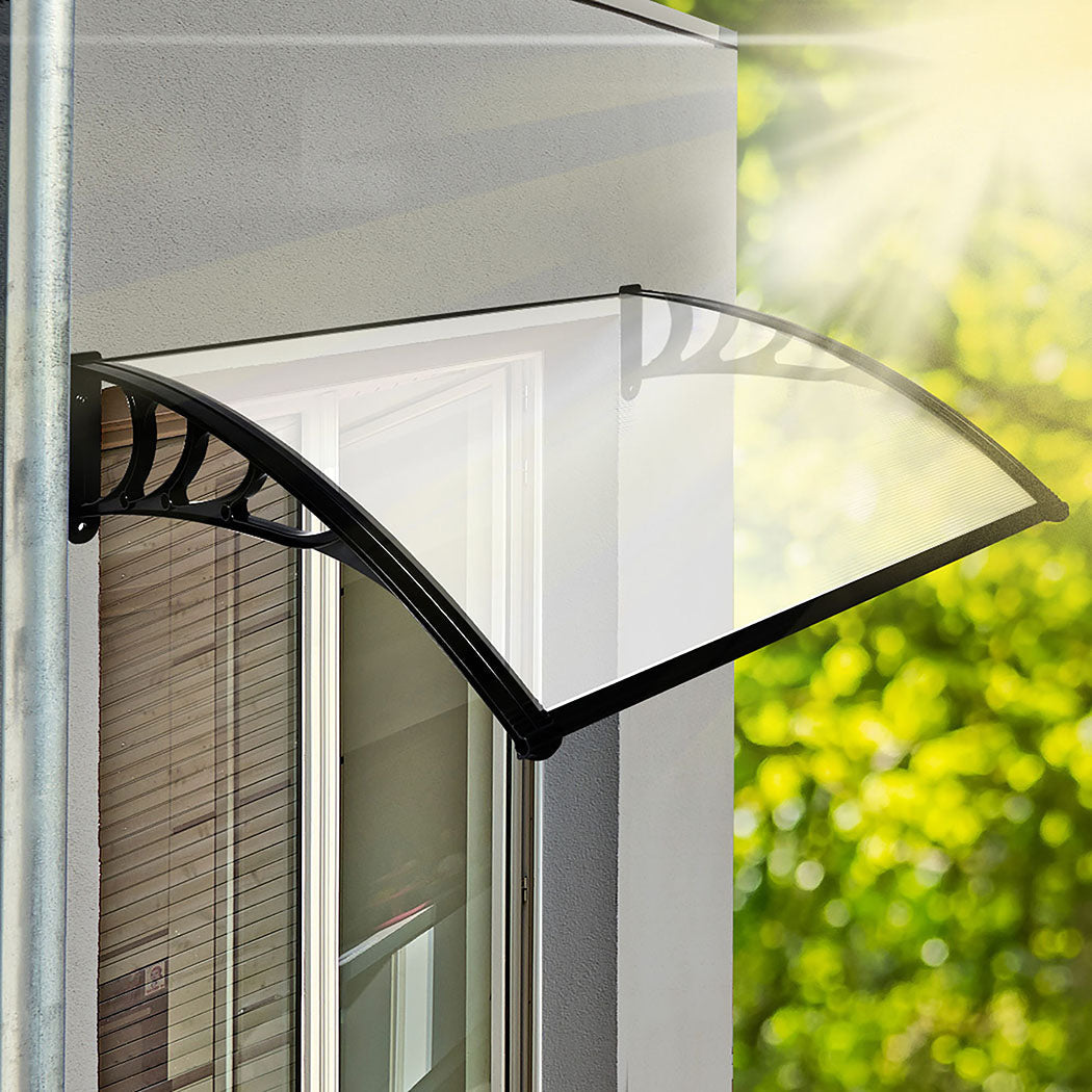 Window Door Awning Outdoor 1M X 1.2M Transparent 1x1.2M with Sun Shield Diy