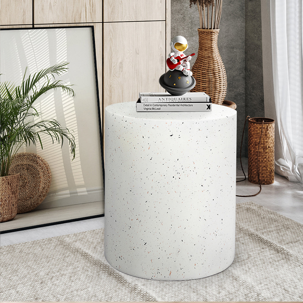 Round Terrazzo Side Table 39.5x39.5x47cm