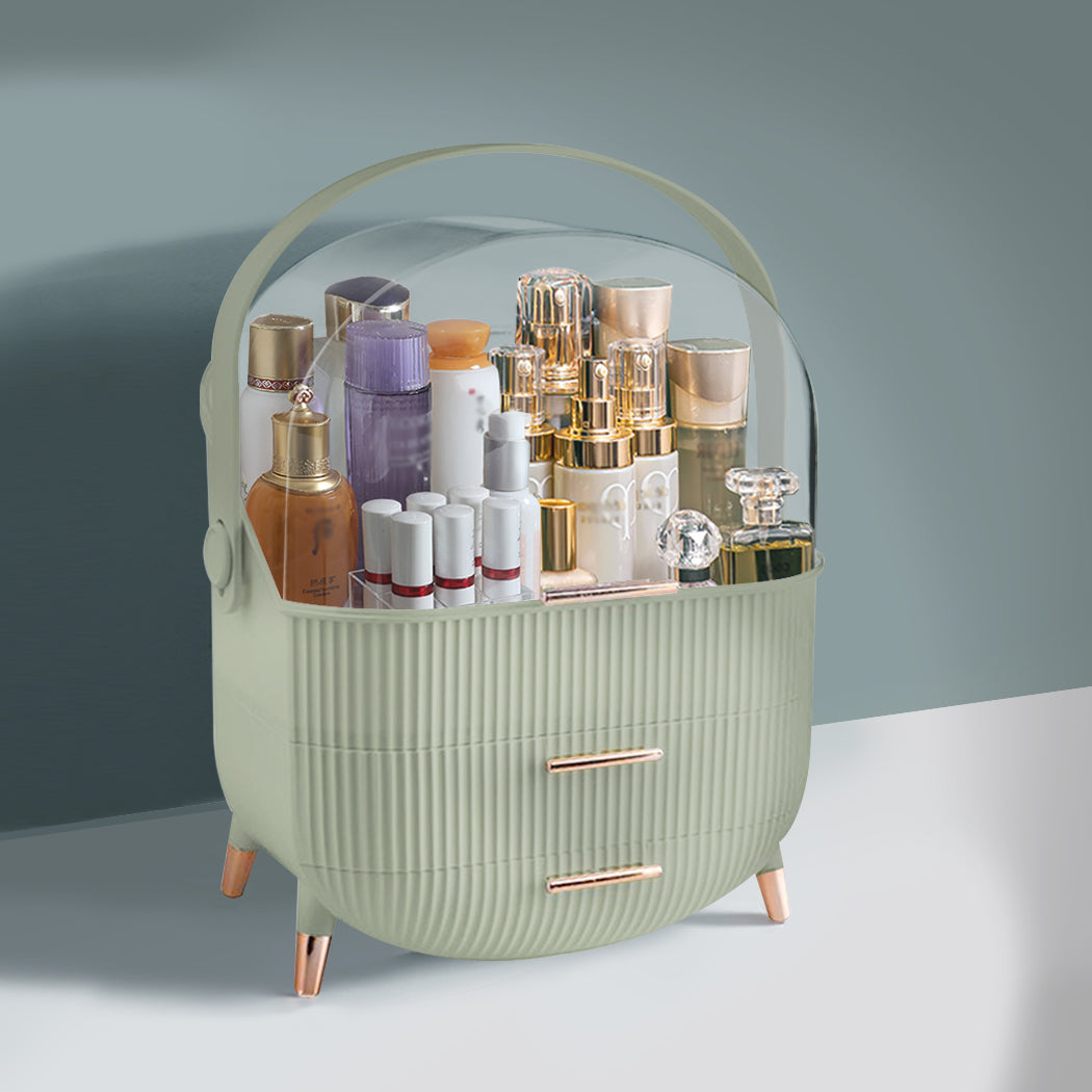 Makeup Storage Case Cosmetic Organiser Light Green