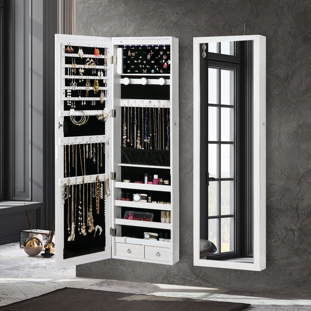 Premium Mirror Jewellery Cabinet LED  Sleek Modern Look Classic