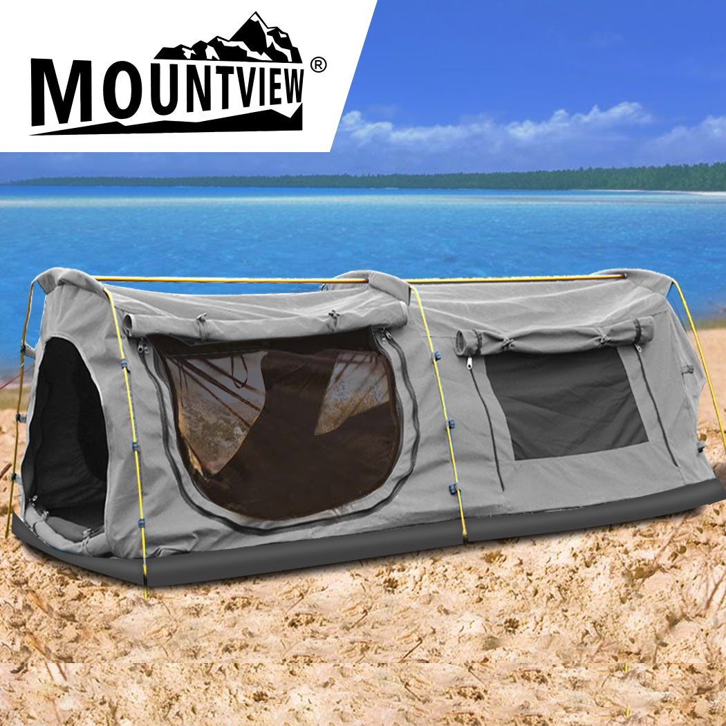 King Single Swag Camping Swags Grey