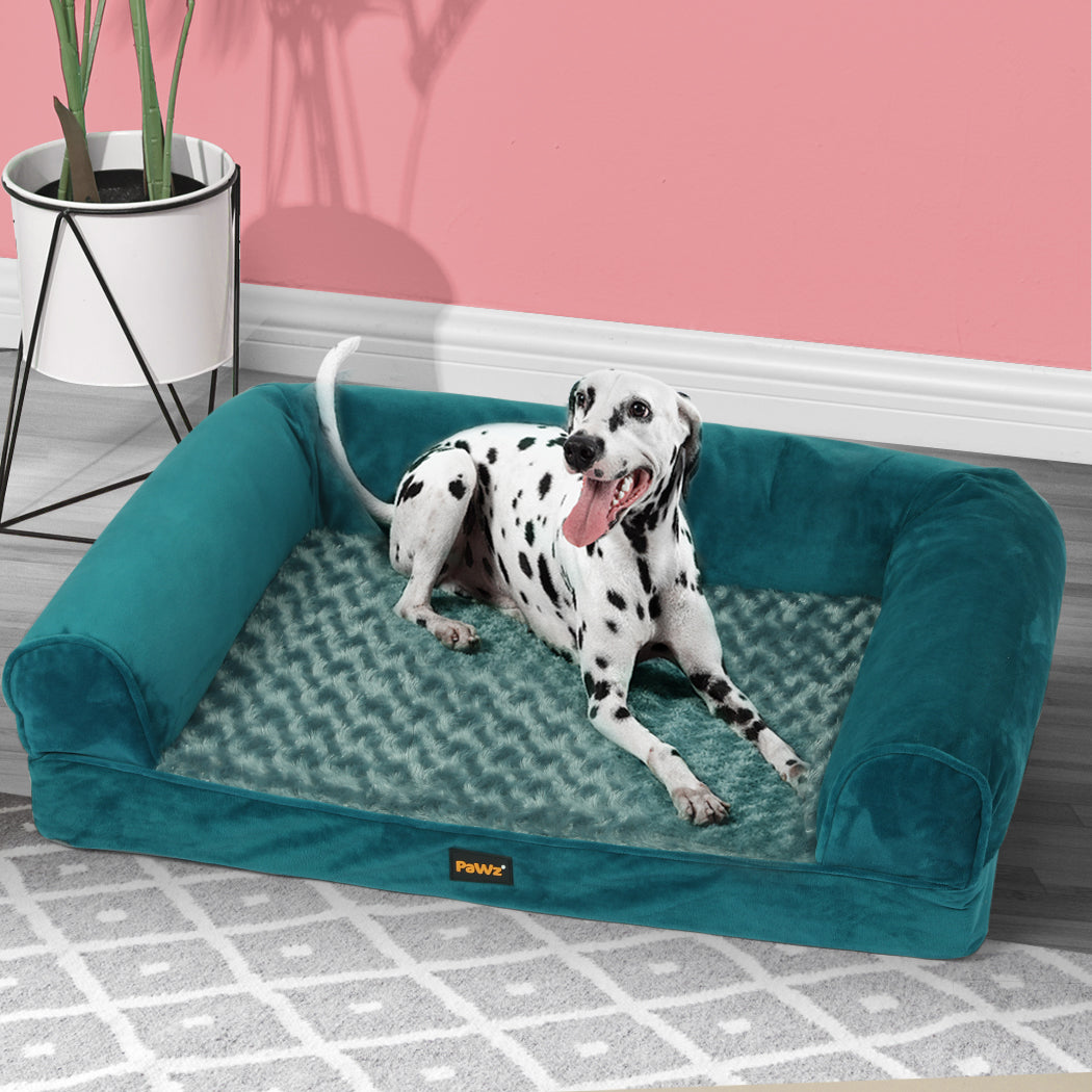 XXL Blue Pet Bed Sofa Soft Warm Dog Bedding Extra Large Comfort