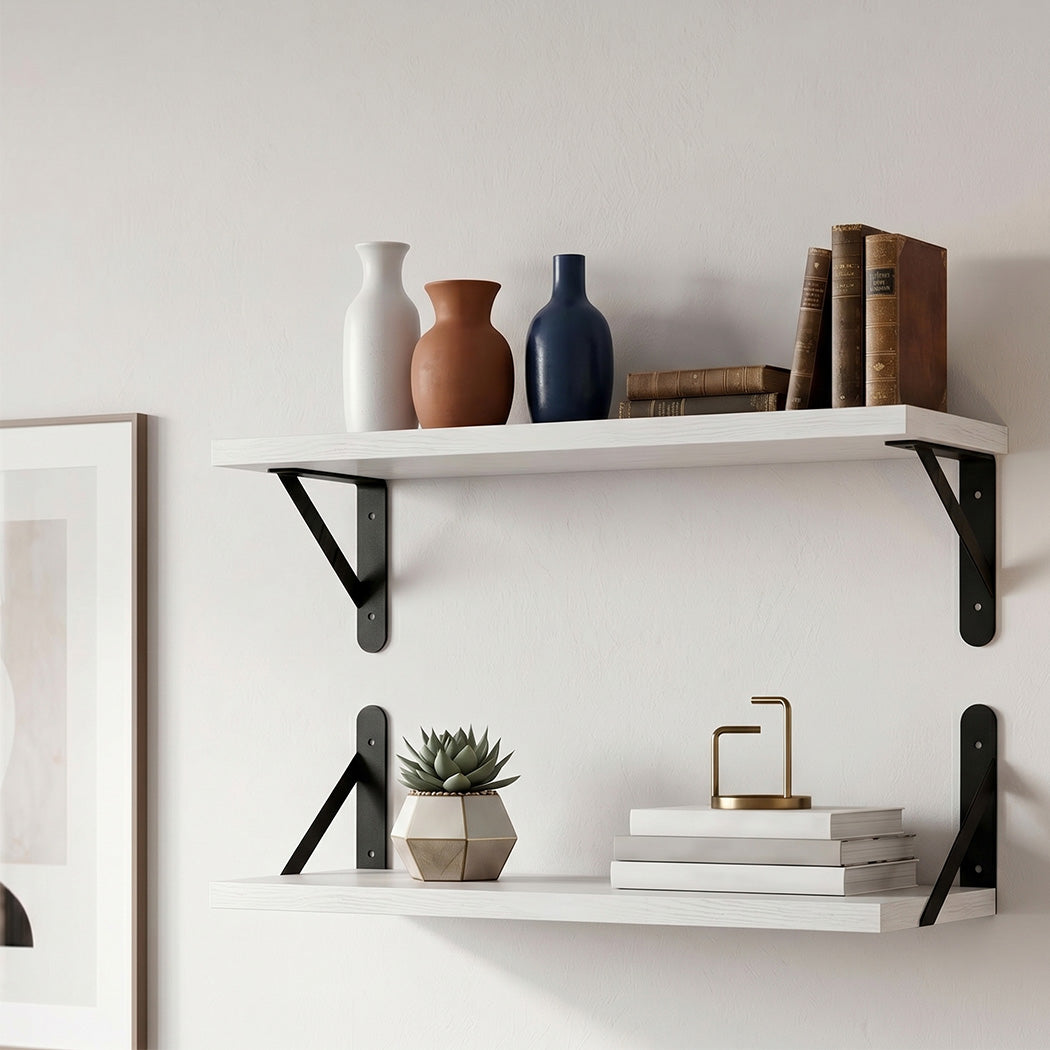 Floating Wall Shelves 2Pcs Deep Mounted | Simpledeals