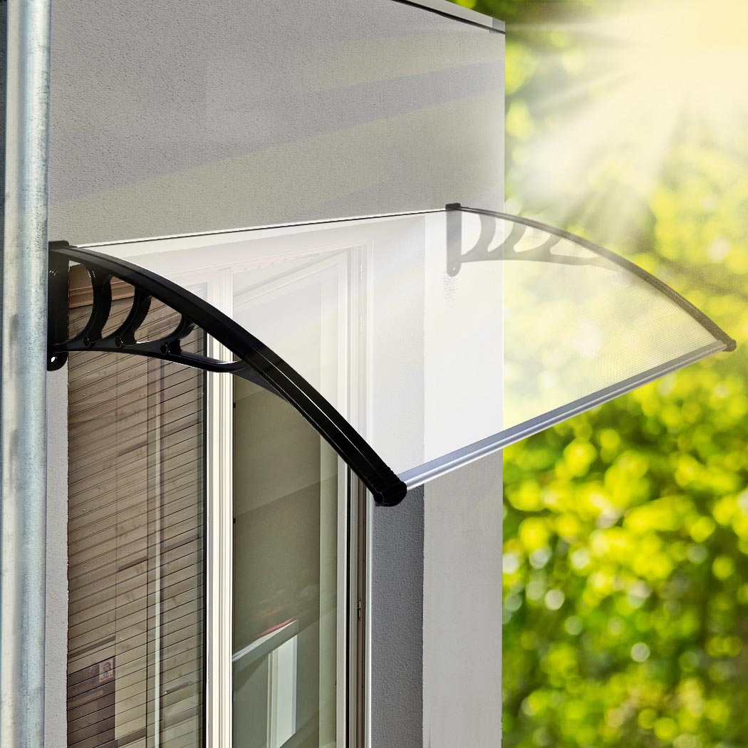 Window Door Awning Outdoor 1M X 1.5M Transparent 1x1.5M with Sun Shield Diy
