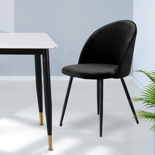 Versatile 4x Dining Chairs Kitchen Cafe Black  Wood Finish Classic, id15&16