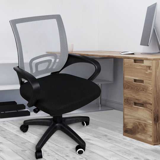 Minimalist 2x Office Chair Gaming Computer Grey  Comfortable Design with id11&12