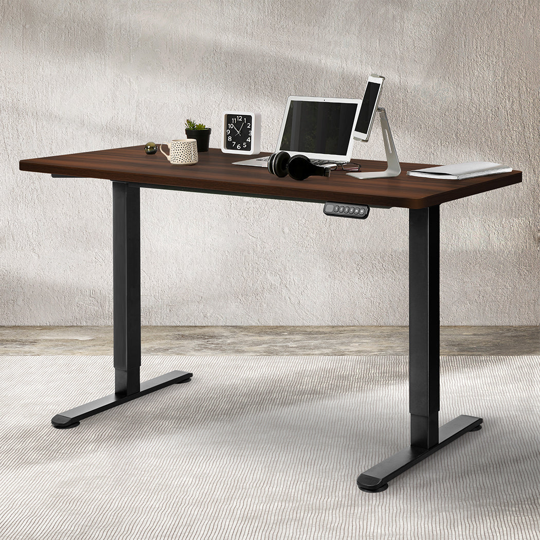 Luxury Desktop For Motorised Adjustable 120X60CM Walnut  Classic with id11&12