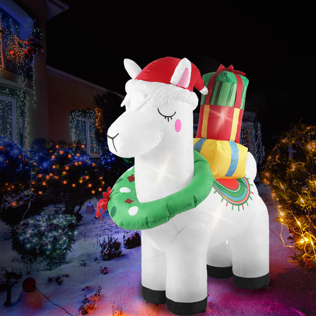 Inflatable Christmas Decor Christmas with Llama Led Lights Xmas