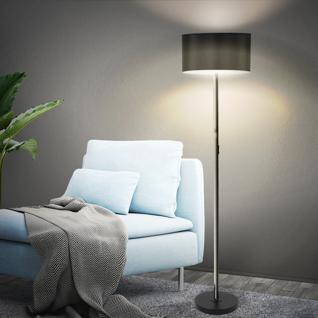 Modern Black LED Floor Lamp Stylish Reading Light Stand