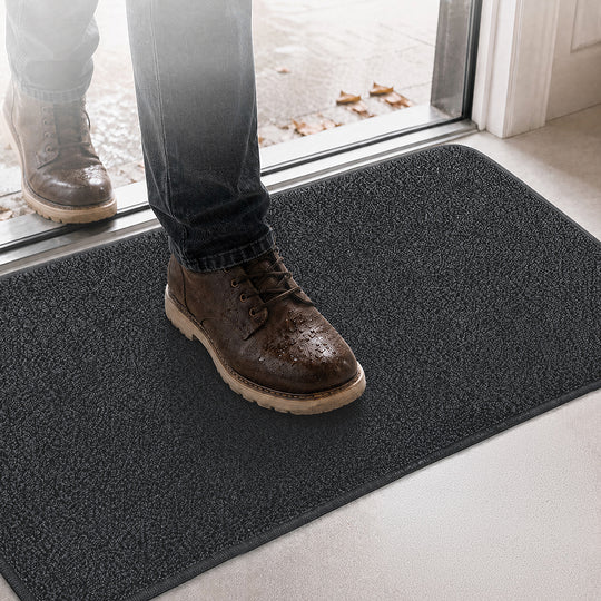 Non Slip Door Mat Grey 80x50x1cm