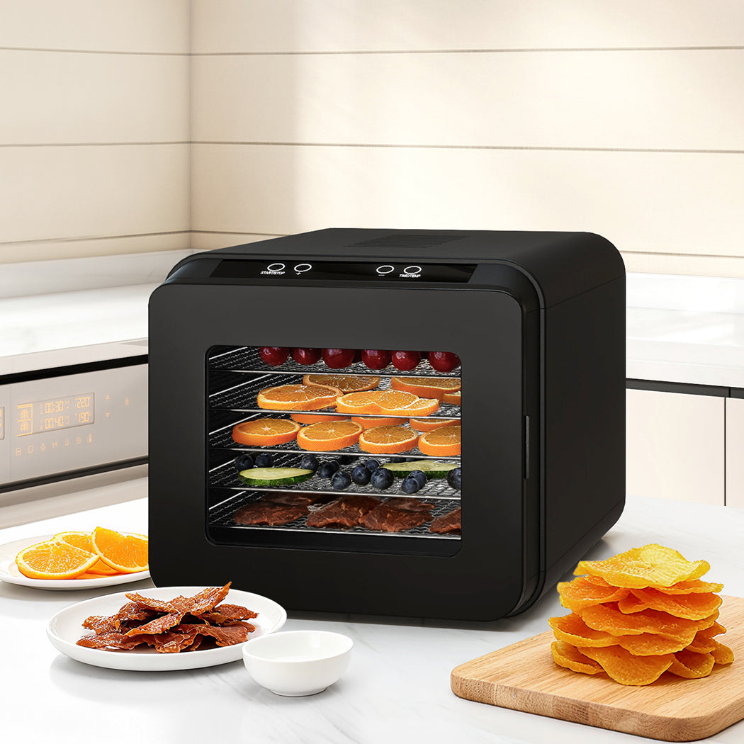 Food Dehydrator 6 Trays Black 42x33x29.5cm