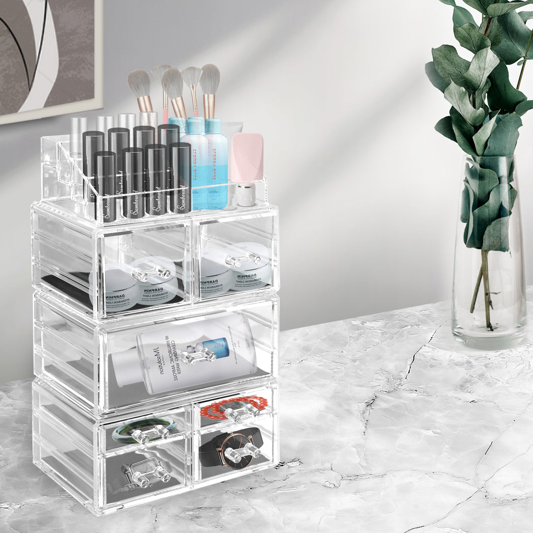 Cosmetic 7 Drawer Makeup Organizer Storage, Acrylic
