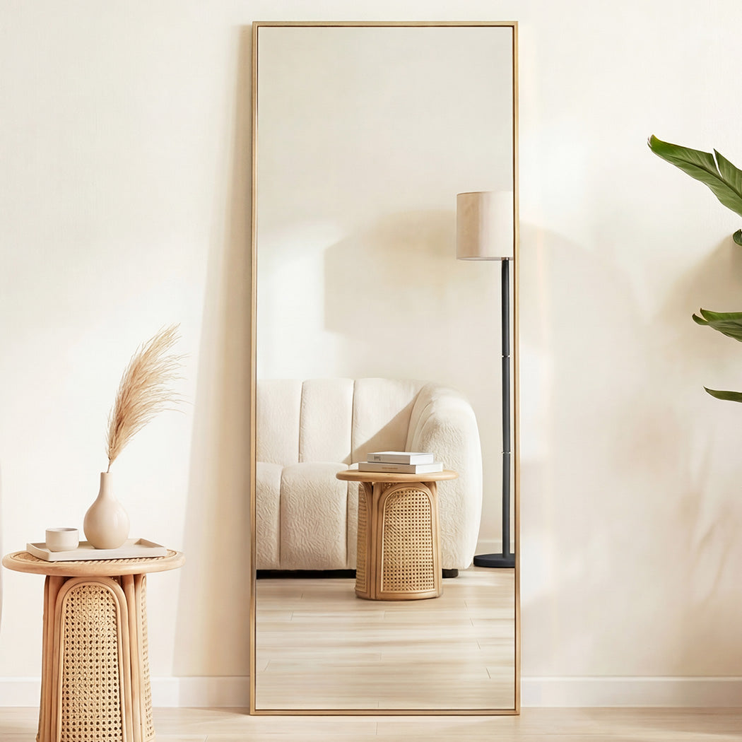 Full Length Mirror 165x60cm Gold Floor Standing | Simpledeals
