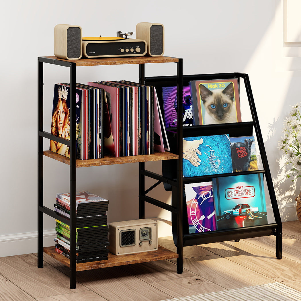 Record Player Stand Vinyl Storage 84x30x74cm